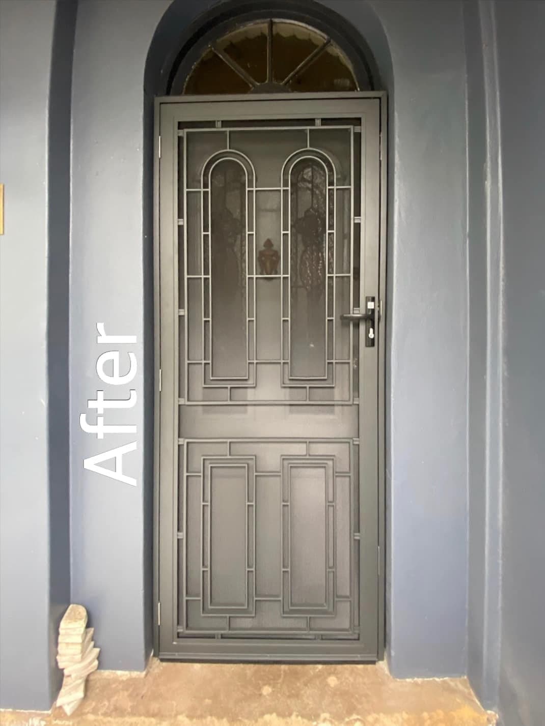 Heritage decorative screen door installed by Advanced Security Doors