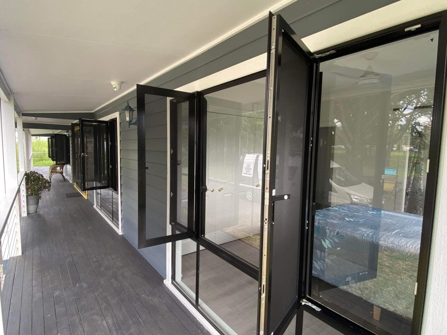 Security window screen installed by Advanced Security Doors