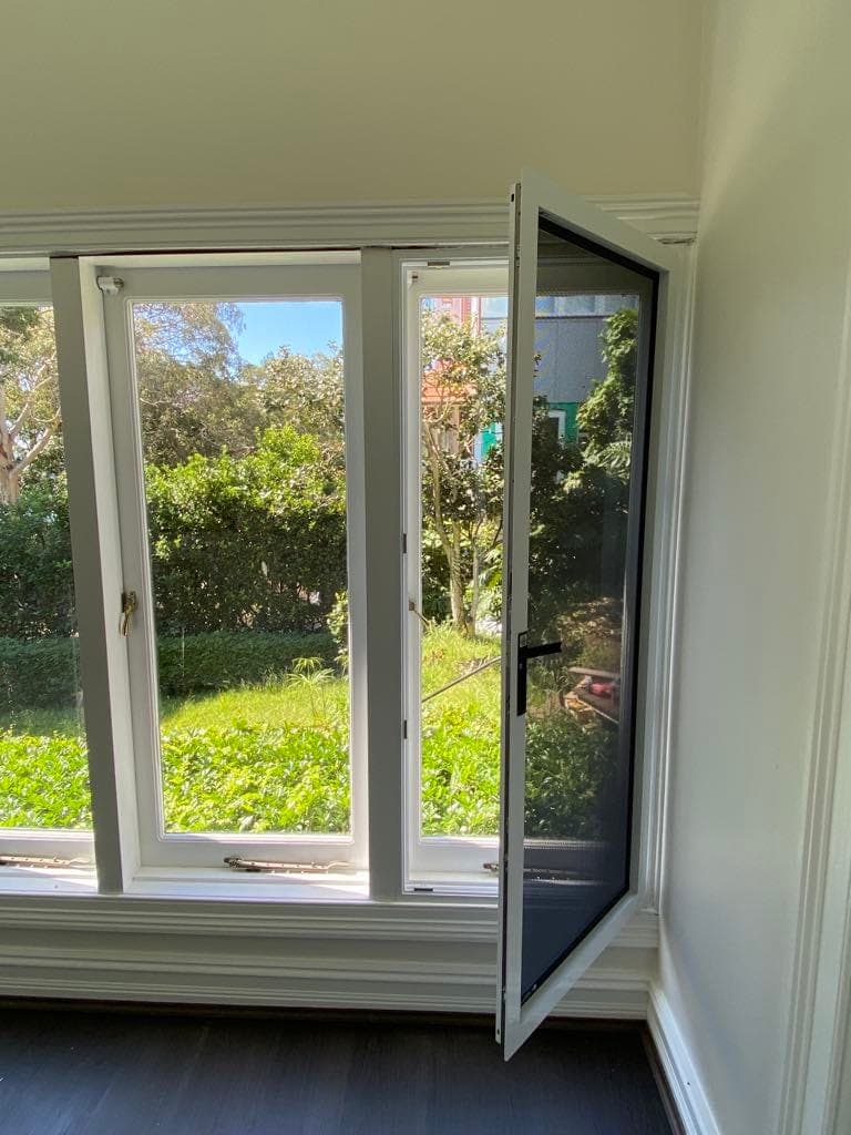 Security window screen installed by Advanced Security Doors