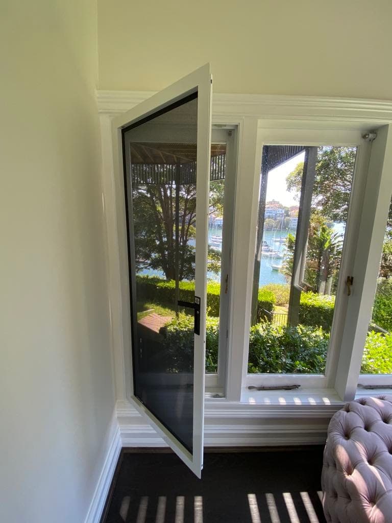 Security window screen installed by Advanced Security Doors