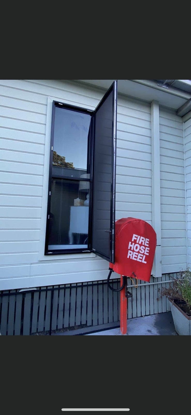 Hinged window screen — install 5