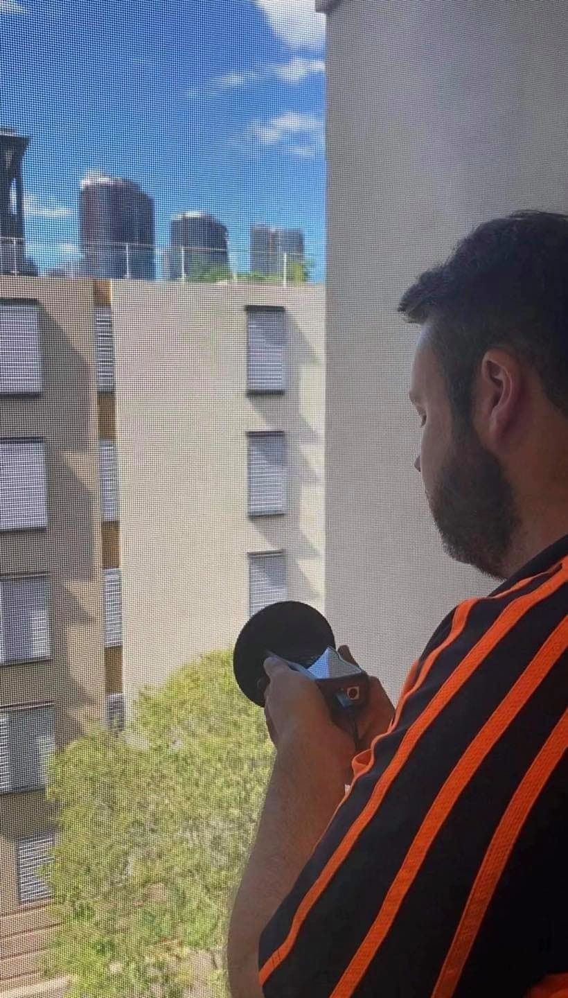 Security window screen installed by Advanced Security Doors