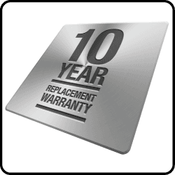 Prowler Proof 10-year replacement warranty badge