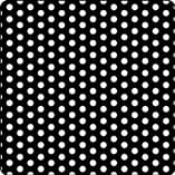 Close-up of Protec perforated aluminium mesh — 2.5 mm holes, black powder-coated
