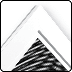 Close-up of a Protec welded frame corner