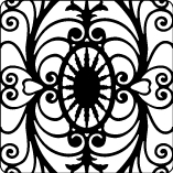 Close-up of Prowler Proof Heritage decorative cast aluminium panel