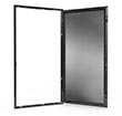 Hinged screen window with European multi-point locking hardware